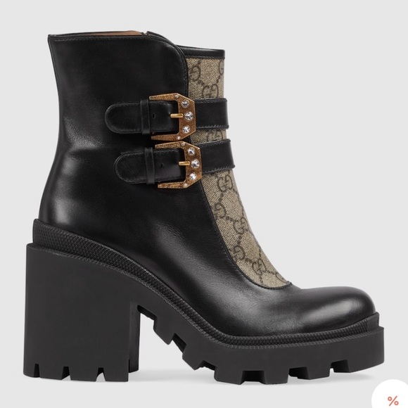Gucci Black Leather Ankle Boots - Picture 1 of 1